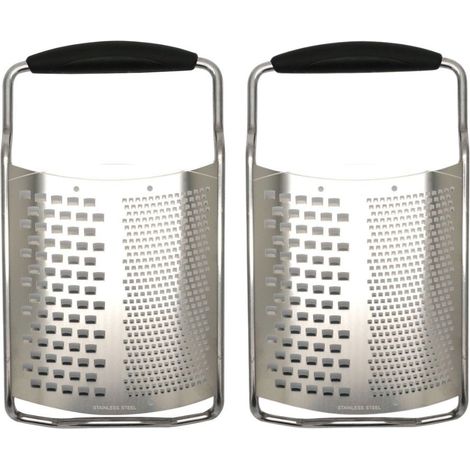Ensemble de 2 Râpes à fromage inox 2 en 1 de 22 cm Fackelmann (1/4)