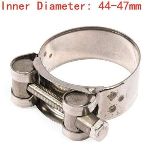 Fascetta stringitubo regolabile in acciaio inox da 44–47 mm per tubi dell'acqua, serbatoi del gas, lavatrici, piscine e auto. (1/3)