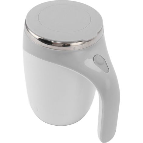 Automatischer, magnetischer, batteriebetriebener Kaffeebecher mit Selbstumrührfunktion und Edelstahleinsatz, weiß (1/5)