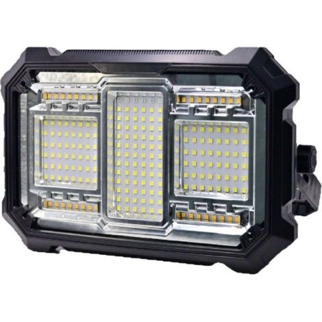 Projecteur LED rechargeable 6000mAh, 5 modes – Lampe de travail avec base magnétique, pour camping, travail extérieur, pêche