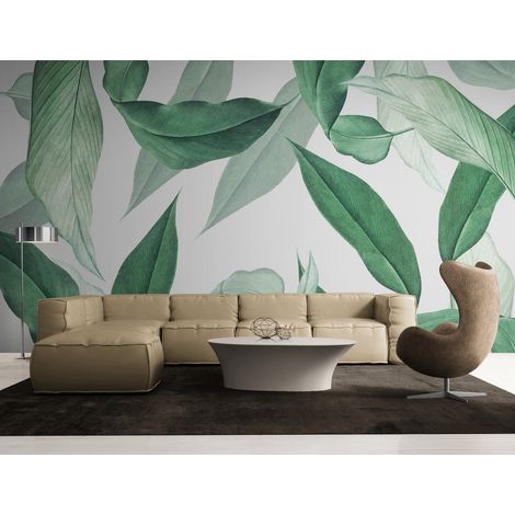 Papier Peint Feuillage - Feuilles Douces - 150 x 250 cm (1/2)