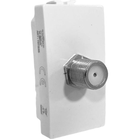 Presa tv a vite satellitare compatibile con living light international air prese femmina da incasso per moduli bianco (1/2)