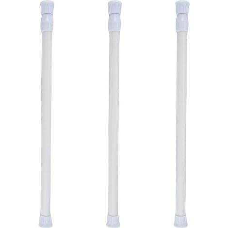 Lot de 3 barres de tension extensibles et réglables de 30 à 50 cm, blanches (1/5)