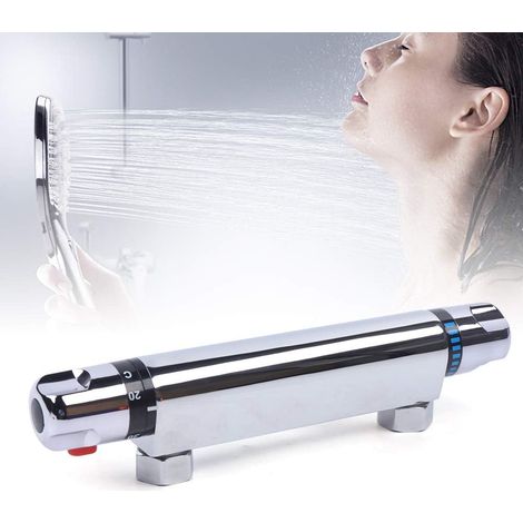Duscharmatur mit Thermostat Mischbatterie Dusche Wasserhahn Brausethermostat Bad Duschthermostat Dusch Armatur, 38℃ Sicherheitsschutz (1/5)