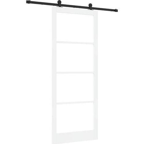 Maison Exclusive - Schiebetür ORKDAL Weiß und Schwarz 93 x 232 cm
