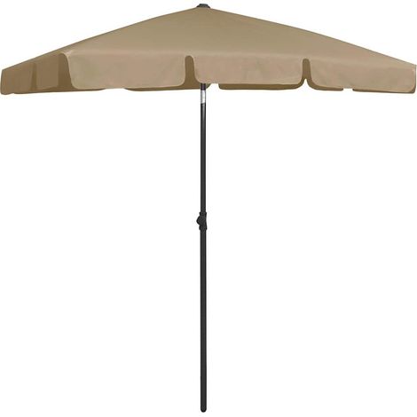 Maison Exclusive - Parasol de plage taupe 180x120 cm (1/5)