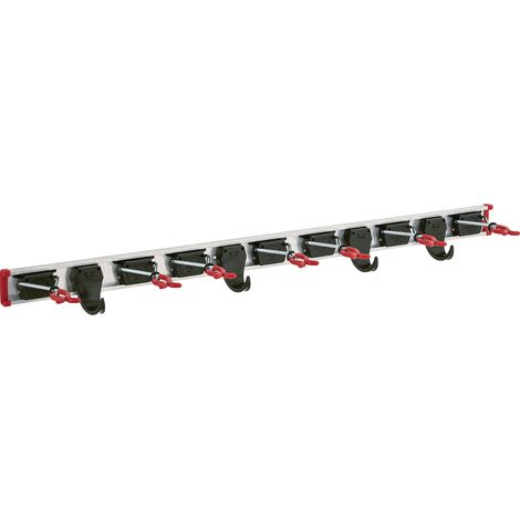 Portautensili lunghezza guida 1.000 mm gancio 4 supporti 7 alluminio - SB 7.4.100