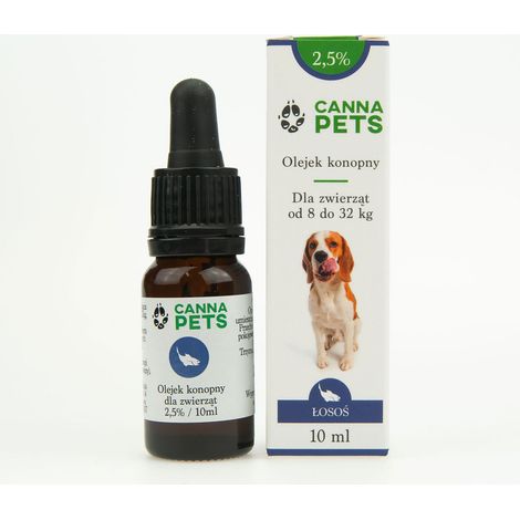 Olio di canapa 2,5% per animali, salmone 10 ml