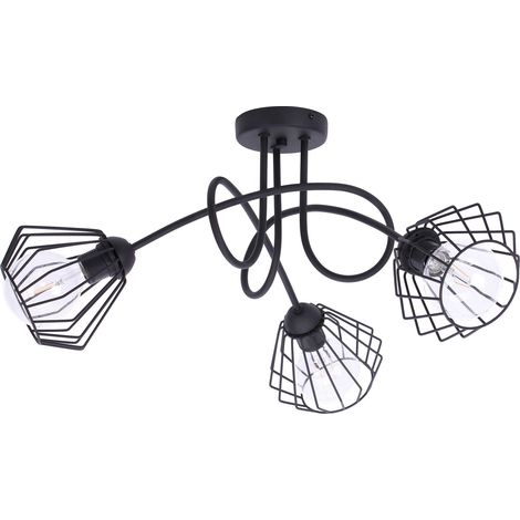 Lámpara colgante de techo tipo loft con LED de alambre moderna