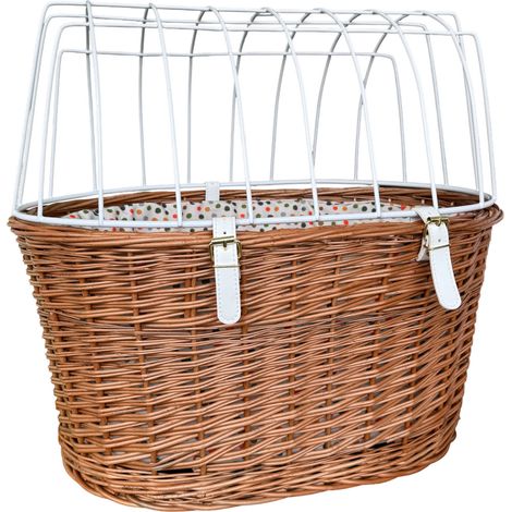 Aumüller Fahrrad-Tierkorb Gr. L, mit Polstereinlage, L: 52 cm - Gepäckträgermontage