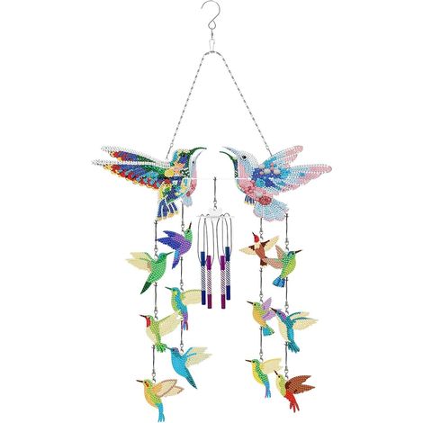 Windspiel Kolibri Windspiel Vogel inspiriertes Windspiel für