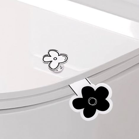 Motif Floral Noir Poignée de Levage Abattant Toilettes pour la maison la Salle Bain l'Hôtel et les Voyages (1/5)