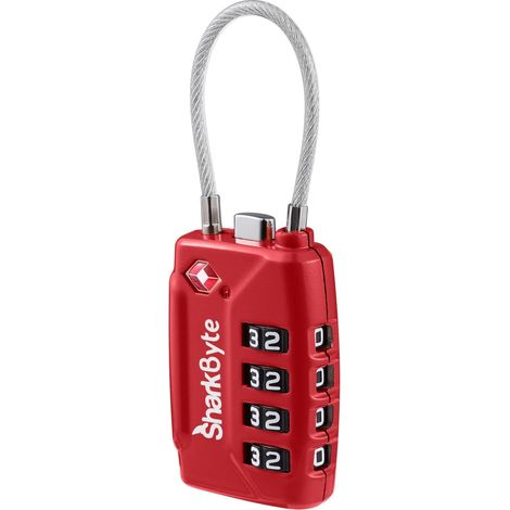 Serrure de coffre TSA - 1 pièce, homologuée TSA, sécurité à 4 chiffres (1/5)