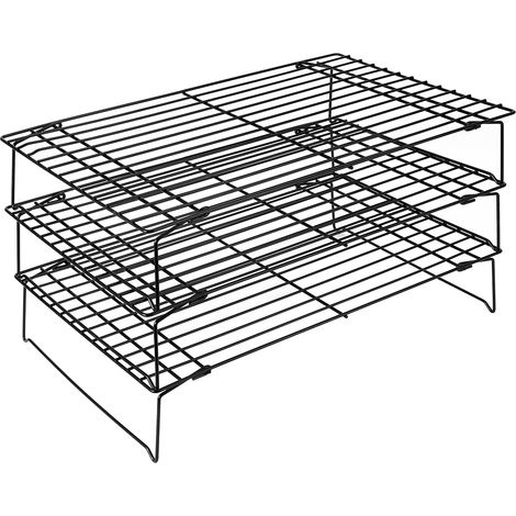 Grille de refroidissement pliable à 3 niveaux - Ustensiles de pâtisserie - Support à gâteaux - Barbecue - Fournitures ménagères (1/5)