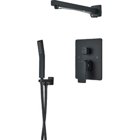 Robinet de douche, Douche à effet pluie, Éclairage LED, 2 Voie 16 pouces B (1/2)