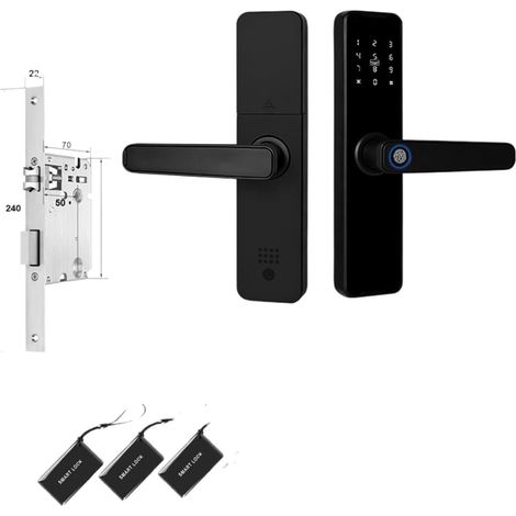 Serrure de porte intelligente Serrure de porte d'empreinte digitale Tuya Wifi serrure électronique numérique serrure d'entrée sans clé intelligente for serrure de maison avec code d'empreinte digitale (1/5)