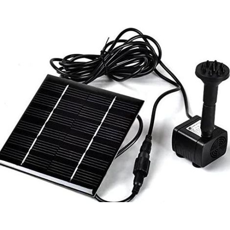 Pompe solaire écologique pour fontaine, fonctionnant à la lumière directe du soleil, avec une conception pratique pour les fontaines extérieures portables. (1/5)