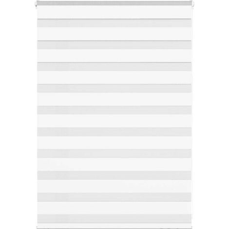 vidaXL Zebra Blind White 110x100 cm Fabric Width 105,9 cm Polyester