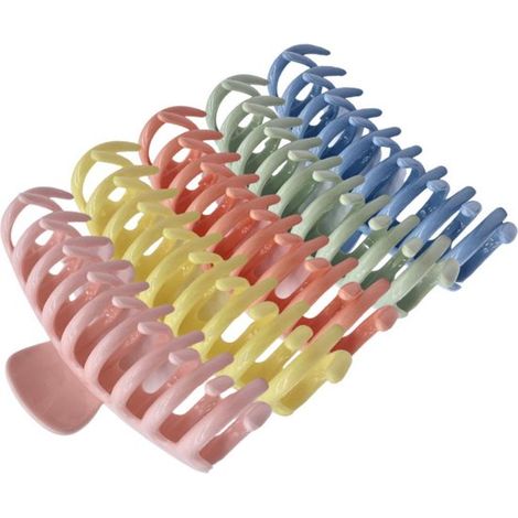5 pièces - Pinces à cheveux - Grandes pinces pour cheveux épais - Pinces en acrylique - Barrettes et accessoires de coiffure - Couleurs pastel (1/4)