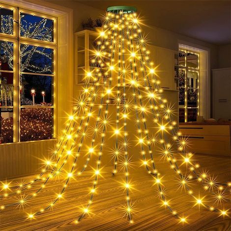 Lichterkette für den Weihnachtsbaum, 2 m, 280 LEDs, wasserdicht, warmweiß (1/5)