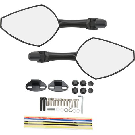 Rétroviseur universel grand format pour moto, rétroviseur de recul multi-angles réglable, compatible avec Kawasaki Ninja 250 300 400 650 H2 H4 (1/5)