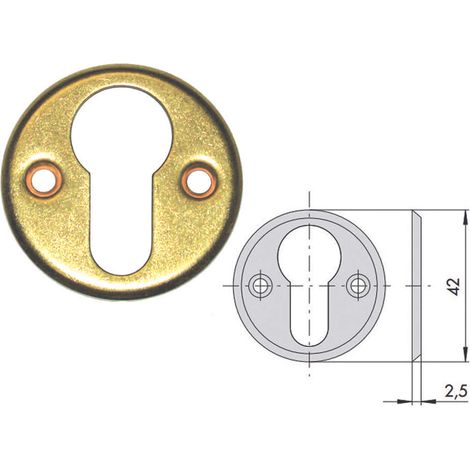 Bocchette in ottone sagomate 06010 00 - mm.42, spessore mm.2,5 (06010000)