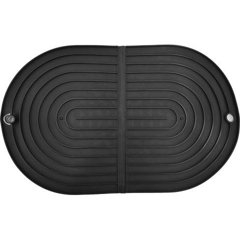 Tapis de séchage multifonction noir, pliable, isolant thermique pour vaisselle, tasses, casseroles et cuisine (1/5)