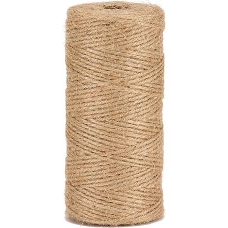 La cordeline Ficelle Jute Naturel Ø2mm ±100m pour Le Jardinage, Bricolage, activités manuelles BJN100, Naturelle (1/4)