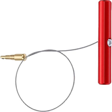 Tire Valve Stem Fishing Tool Extractor, Lightweight Ergonomic Aluminum Handle with Valve Core Extractor for Dirt Bike, ATV, and UTV Tubes (Red) (1/5)
