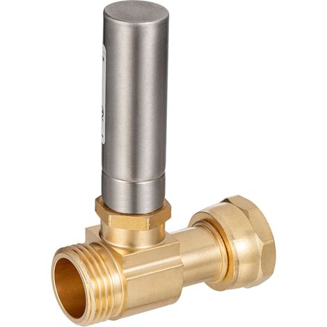 Marteau hydraulique en laiton massif fileté. Compatible avec les machines à laver silencieuses et peu encombrantes. Gain de place. (1/5)