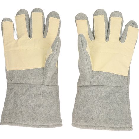 Ortviai Gants Résistants à la Chaleur 500 °C – Modèle Industriel en Aramide, Doigts Séparés, pour Soudure, Four et BBQ (1/5)