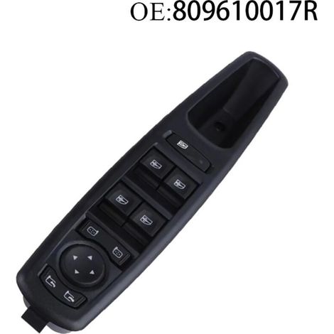 Interrupteur de lève-vitre électrique 809610017R, compatible avec les modèles Reno Megane, Scenic et Fluence, commande la montée et la descente des vitres électriques, facile à utiliser. (1/4)