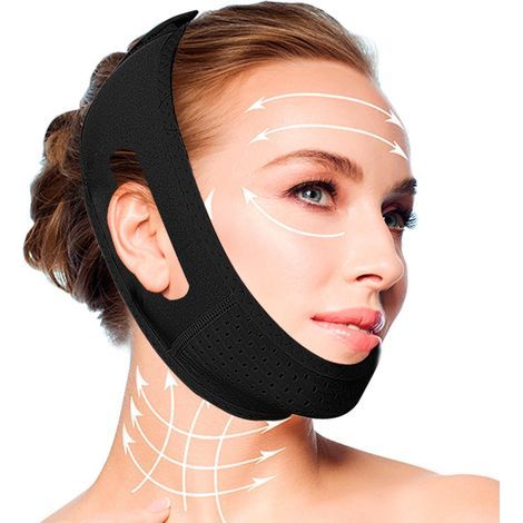 Masque De Lifting éutilisable En V, Masque Visage Liftant, Masque De Modelage Du Visage En V, Double Mentonnièe Bandage Amincissant Pou Les Femmes Visage Plus Mince (1/5)