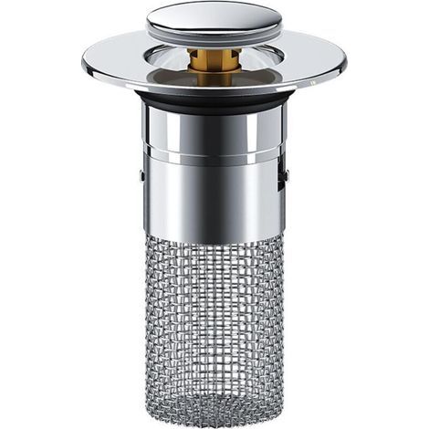 Crépine lavabo,attrape-cheveux,installation sans outil,panier anti-obstruction en acier inoxydable 304,joint pour éviers 34 à 40 mm (1/5)