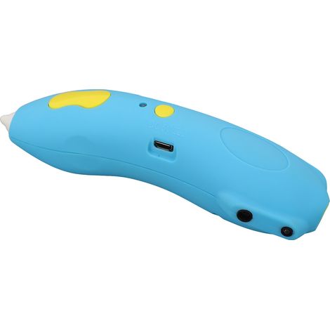 Stylo d'impression 3D rechargeable à basse température avec 3 rouleaux de consommables de couleurs différentes pour enfants (bleu) (1/5)