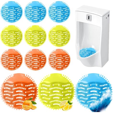 12 x Scented Urinal Sieve - Individual Stones - Universal - with Splash Guard - Air Freshener for Toilet, Guest Bathroom, Bathroom (1/5)