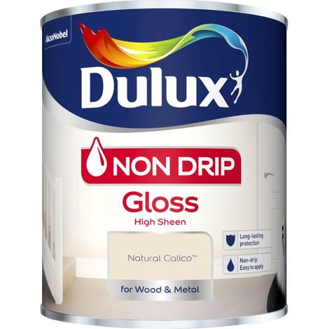 Dulux Retail Non Drip Gloss Paint - Natural Calico - 750ml