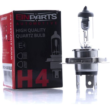 Bombilla halógena EinParts H4 12/24V 3000K Amarilla 70/75W P43t, 1 ud. (1/4)