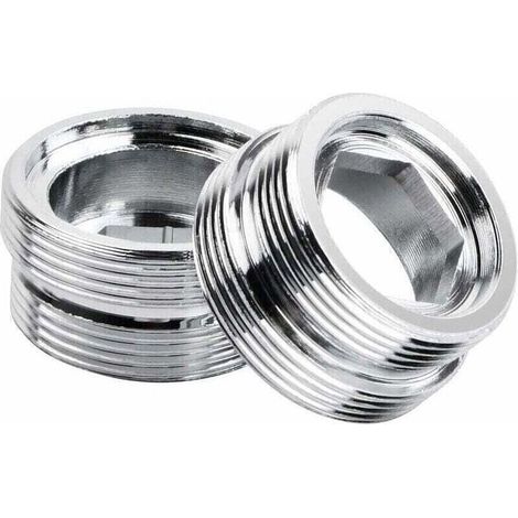 Enowelir Adaptateur de Robinet Filetage Mâle M20 M22, Connecteur Aérateur en Métal Aluminium pour Cuisine et Purificateur d'Eau, 2 Pièces (1/4)