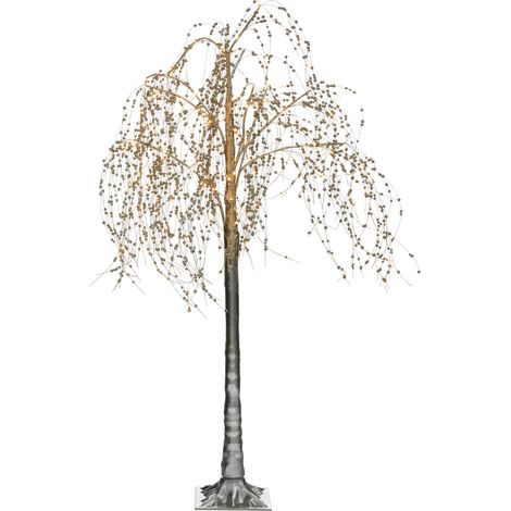 Albero di Natale da esterno e interno con luci LED in PVC 150 cm Argento Nillaka (1/5)