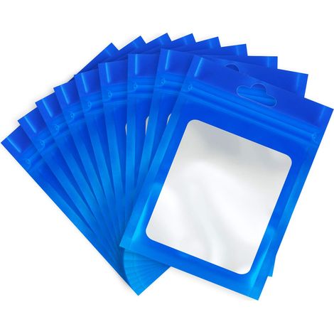 100 sachets de conservation alimentaire refermables en Mylar avec fenêtre transparente, sachets d'emballage pour grains de café, pour le stockage des aliments (noir, 7,6 x 11,9 cm) (1/5)