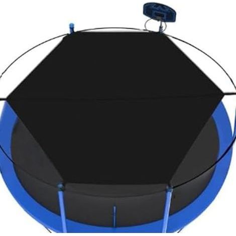 Toit pare soleil pour trampoline housse - auvent de 300cm Couverture d'ombrage Housse De Protection Pour Trampoline Oxford Imperméable rond à 6 poteaux (1/5)