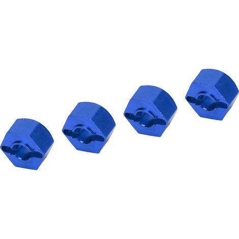 Adaptateur hexagonal de moyeu de roue 12 mm pour voitures télécommandées en alliage d'aluminium, avec clé Phillips, compatible avec les accessoires d'amélioration pour voitures télécommandées, bleu fo (1/5)