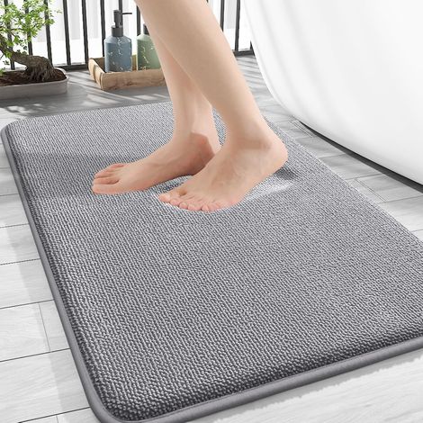 1 Tapis de bain, Mousse à mémoire de forme, Antidérapant, Absorbant, 50x76 cm, Salle de bain (1/5)