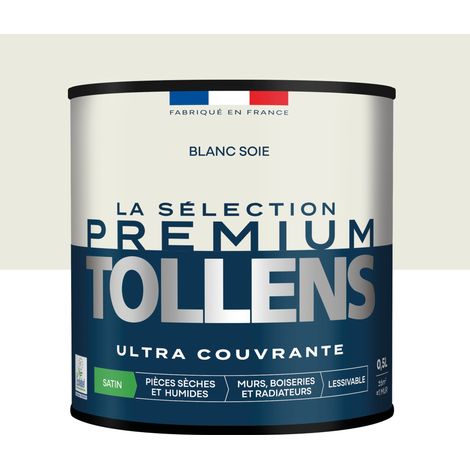 Tollens - Peinture intérieure couleurs - La Sélection Premium Satin - Ultra Couvrante - Blanc Soie 0,5 L - 6m²
