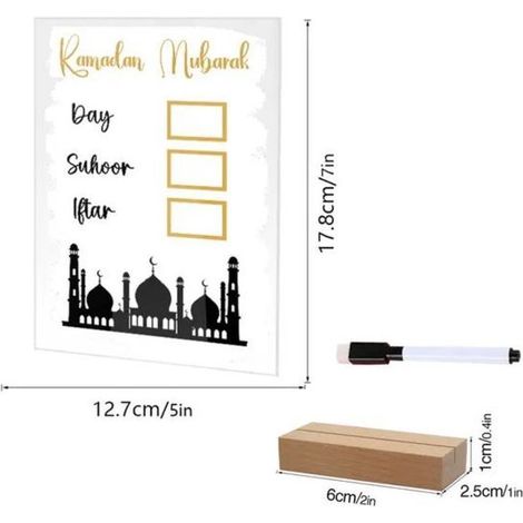 Calendrier de Ramadan - Décoration compte à rebours - Ramadan Kareem - Pour la maison - Accessoire (1/5)