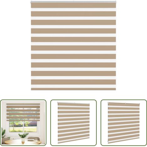 Doppelrollo - Doppelrollo Sandbraun 145x100 cm Stoffbreite 140,9 cm Polyester (1/5)