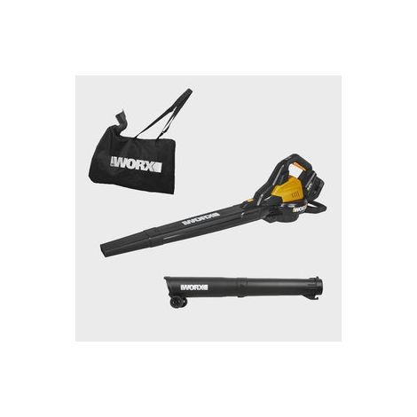 Worx – Aspirateur souffleur sans fil 40V – Débit d'air 335 km/h – Aspiration 575 m³/h – Capacité 35 litres – Moteur Brushless (1/8)