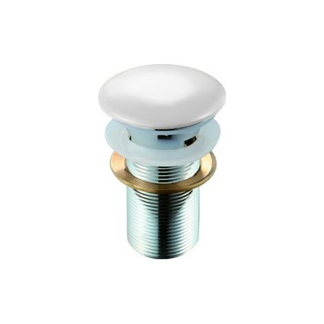 Piletta click-clack lavabo "fancy" senza troppo pieno bianco (1/5)