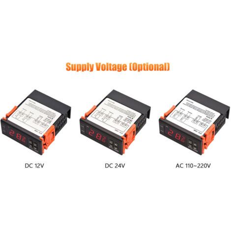 BUNTHAUS Régulateur de température numérique STC-1000 Régulateur intelligent DC 12 V Thermostat de réfrigérateur Prise en charge du chauffage/refroidissement/Correction de la température